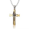 Cross Goldtone Stainless Steel 316L Necklace