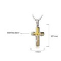 Cross Jesus Goldtone Stainless Steel 316L Necklace