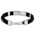Stainless Steel and Silicone Bracelet - 6mm width