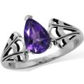 1.16ct. Natural African Amethyst 925 Sterling Silver Filigree Ring *PLUS lucky draw entry
