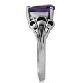 1.16ct. Natural African Amethyst 925 Sterling Silver Filigree Ring *PLUS lucky draw entry