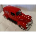 Coca Cola 1940 Ford Sedan Delivery, 1/24, Die Cast, Mint condition, Been on Display, No Orginal Box