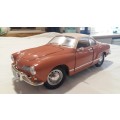1966 VOLKSWAGEN KARMANN GHIA 1/18 DIECAST MODEL BY ROAD SIGNATURE 92198, BEEN ON DISPLAY, NO BOX