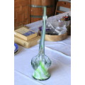 Large Green and White Murano Glass Swan
