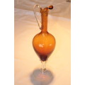 Vintage Amber Venetian Glass Vase