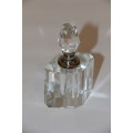 Vintage Glass Faceted Perfume Bottle