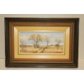 Johann Koch Framed Oil on Canvas - Bushveld Landscape