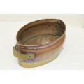 Vintage Oval Copper and Brass Box/Bucket - Stamped: JL Myburgh
