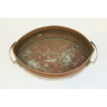 Vintage Oval Copper and Brass Box/Bucket - Stamped: JL Myburgh