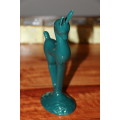 Green Ceramic Deer Figurine