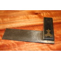 Antique Carpenters Square with Brass Inlays and Rosewood Handle