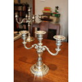 3 Candle Plated Candelabra