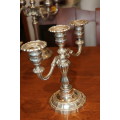 3 Candle Plated Candelabra