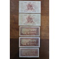 Beautiful South African Bank Notes 1 / One Rand Set