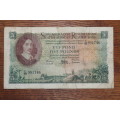 Beautiful MH de Kock South African Bank Note - Vyf / Five Pounds