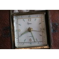 Beautiful Antique CYRANO Travel Clock with Leather Clad Casing