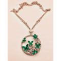Browns Emerald and Diamond Butterfly Necklace