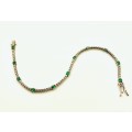Browns Emerald and Diamond Tennis Bracelet Set in 18ct White Gold