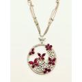 Browns Ruby and Diamond Butterfly Necklace