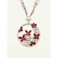 Browns Ruby and Diamond Butterfly Necklace