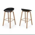 Efurn Bar stool set of 2 black