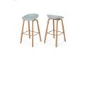 Efurn Bar stool set of 2 grey