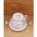 Dimity Rose Royal Albert Tea Set with Teaspoons & Cake forks