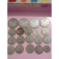 135 GRAMS 80% ASSORTED SILVER UNION COINS TOTAL 108 GRAMS PURE SILVER