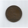 GREAT BRITAIN - 1879 ONE PENNY COIN - F. CONDITION