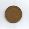 GREAT BRITAIN - 1938 ONE PENNY COIN - F. CONDITION