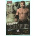 CHRISTIAN - WWE WRESTLING - `TOPPS SLAM ATTAX EVOLUTION`  2010 - `CHAMPION`  FOIL TRADING CARD