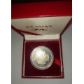 SA MINT - R1 SILVER PROOF 1993 - "BANKING" 1993 - IN BOX