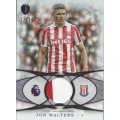 JON WALTERS  - TOPPS `PREMIER GOLD` 2016/17 - AUTHENTIC `CERTIFIED FOOTBALL FIBERS` CARD 12 of 50