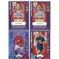 MANCHESTER UNITED FC - MATCH ATTAX 2017 - COMPLETE 32 TRADING CARD SET - Incl. FOILS