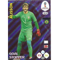 ALISSON - PANINI FIFA WORLD CUP 2018 RUSSIA -  "GOAL STOPPER" FOIL CARD 408