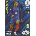 KYLIAM MBAPPE - PANINI FIFA WORLD CUP 2018 RUSSIA -  "RISING STAR" FOIL TRADING CARD 424