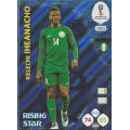 KELECHI IHEANACHO - PANINI FIFA WORLD CUP 2018 RUSSIA -  "RISING STAR" FOIL TRADING CARD 428