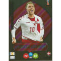 CHRISTIAN ERIKSEN - PANINI FIFA WORLD CUP 2018 RUSSIA - GOLD  "LIMITED EDITION" FOIL TRADING CARD