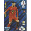 YOURI TIELEMANS - PANINI FIFA WORLD CUP 2018 RUSSIA -  "RISING STAR" FOIL TRADING CARD 416