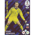 DAVID DE GEA - PANINI FIFA WORLD CUP 2018 RUSSIA -  "GOAL STOPPER" FOIL CARD 410