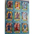 "INTERNATIONAL STARS" - MATCH ATTAX 2017/18 -  COMPLETE SET 16 "INT. STARS" TRADING CARDS IT1 to 16