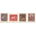 CYPRUS - 1928 `50th Anniversary British rule` - LOT OF 4 VALUES to 9pi STAMPS (LMM)