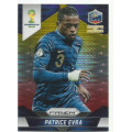 PATRICE EVRA  - WORLD CUP 2014 PANINI "PRIZM" - "YELLOW/RED PULSAR" TRADING CARD 77