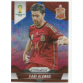 XABI ALONSO - WORLD CUP 2014 PANINI "PRIZM" - "BLUE/RED WAVE" TRADING CARD 173