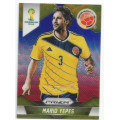 MARIO YEPES - WORLD CUP 2014 PANINI "PRIZM" - "BLUE/RED WAVE" TRADING CARD 50
