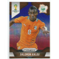 SALOMON KALOU - WORLD CUP 2014 PANINI "PRIZM" - "BLUE/RED WAVE" TRADING CARD 61