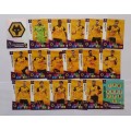 WOLVERHAMPTON  - ENGLISH PREMIER LEAGUE 2020/2021 - TEAM SET of 21 `FOIL and BASE` TRADING CARDS
