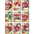 MANCHESTER UNITED FC - PANINI Adrenalyn XL 2012/13 - COMPLETE SET of 80 "BASE" TRADING CARDS