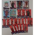 LIVERPOOL FC  - ENGLISH PREMIER LEAGUE 2020/2021 - TEAM SET of 24 `FOIL and BASE` TRADING CARDS