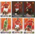 MANCHESTER UNITED FC - TOPPS `MATCH ATTAX` 2008/09 - COMPLETE TEAM SET of 18 TRADING CARDS